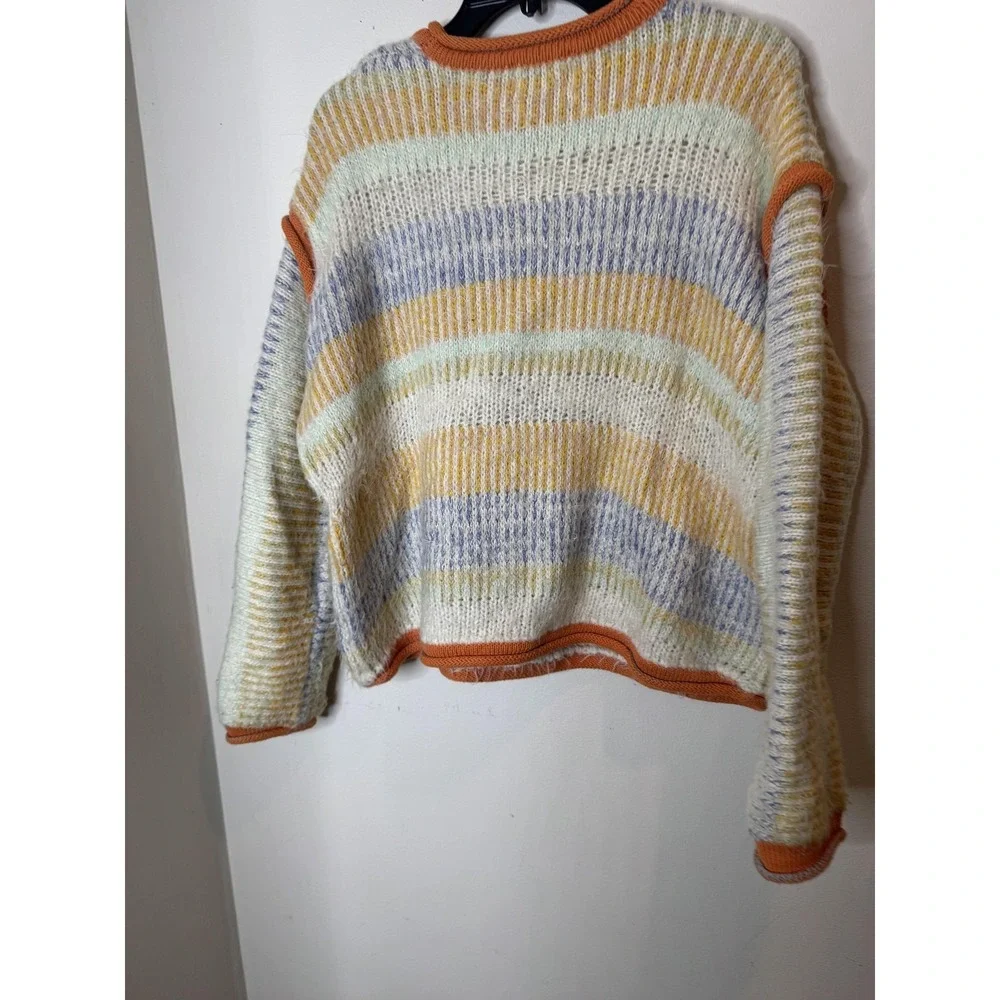 Urban Outfitters Sweater Womens Medium Multicolor Striped Crewneck Knit Pullover